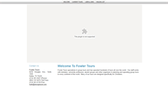 Desktop Screenshot of fowlertours.com